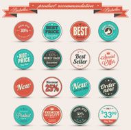 Set of business vintage badges N27