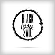 Black friday sales announcement in black charcoal frame