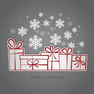 Merry Christmas gift greeting card Paper design N8