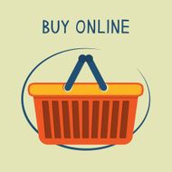 Buy online shopping basket emblem