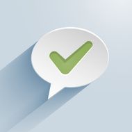 Check Mark on Speech Bubble