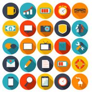 Mega Set of Flat Icons Vector Illustration N4