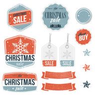 Vintage Christmas Sale Elements
