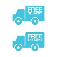Free Delivery and Shipment Truck Labels