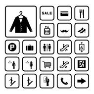 shopping mall icons set N5