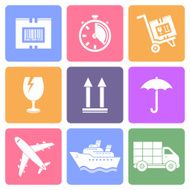 Logistic icons set N4