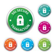 SSL secure transaction buttons