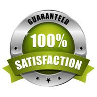 Green hundred percent satisfaction seal