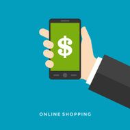 Flat design vector business illustration concept Online banking