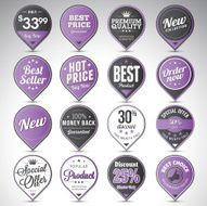 Set of business vintage badges N28