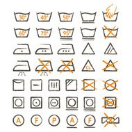 Grunge Apparel Care Symbols