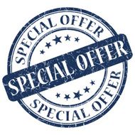 Special Offer blue stamp