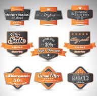 Set of retro business labels