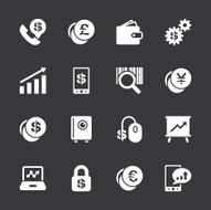 Finance and Trading Icons - White Series