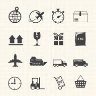 Logistic and shipping icons set N2