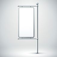 3d vector blank street advertising billboard
