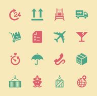 Logistics and Shipping Icons - Color Series