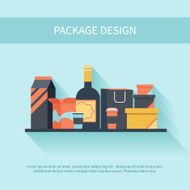 Package design in flat style N2