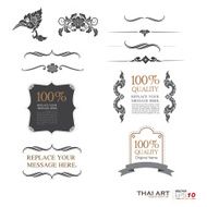 Labels Frames and Banners - Illustration thai art N16