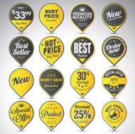 Set of business vintage badges N30