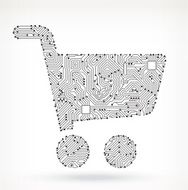 Shopping Cart on Circuit Board