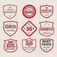Set of business vintage labels N5