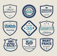 Set of business vintage labels N6
