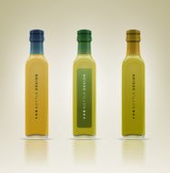 Glass oil olive bottle set