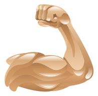 Strong muscle arm icon