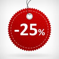 Red leather price labels N2