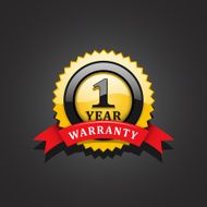 One year warranty emblem