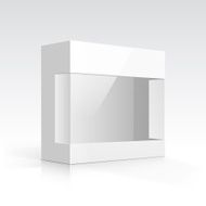 Vector Blank Box with Transparent Window