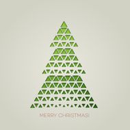 Merry Christmas tree with triangle shape N3