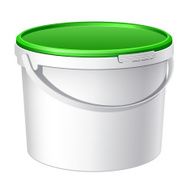White plastic bucket