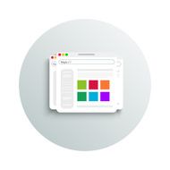 Modern app icon of browser business concept N4