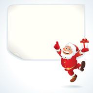 Santa Claus with Blank Scroll