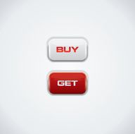 Buttons - buy and get push buttons red white N2