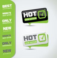 Special offer bubble with different promotional labels