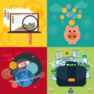 Seo analysis piggy bank space with rocket N2