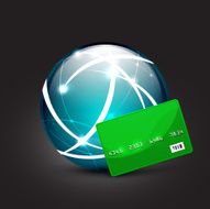 Vector global transaction icon