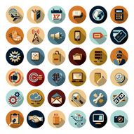 Flat icons set Business icons N2