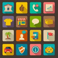 Flat icons set for Web and Mobile Applications N6