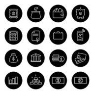 Money and Finance Line Icons Collection N6