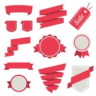 Vector Stickers and Badges Set 4 Flat Style