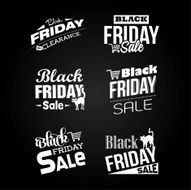 Set of Black Friday Calligraphic Design Elements N2