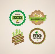 Set of organic food labels N3