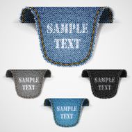 Set of jeans tag lebels
