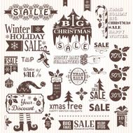 Set of christmas sale decorative elements N9