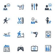 Hotel Services and Facilities Icons Set 2 - Blue Series N2