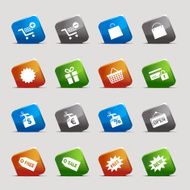 Cut Squares - Shopping icons 01